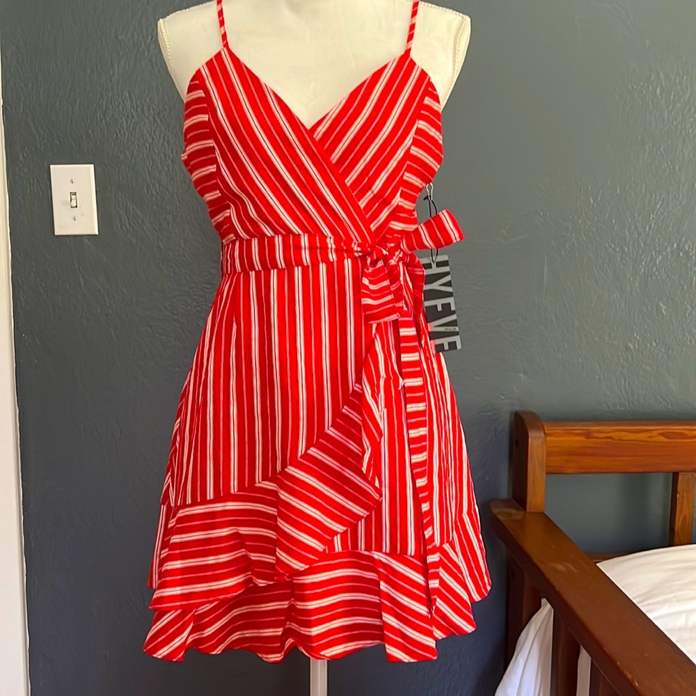 Wrap Pinstripe Dress